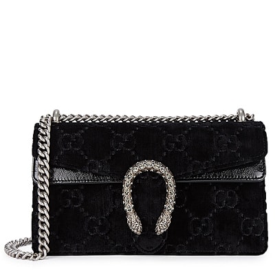 Gucci Dionysus small black velvet shoulder bag