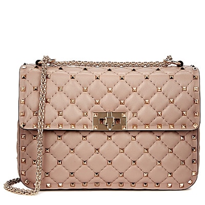 VALENTINO Rockstud Spike Medium Leather Shoulder Bag