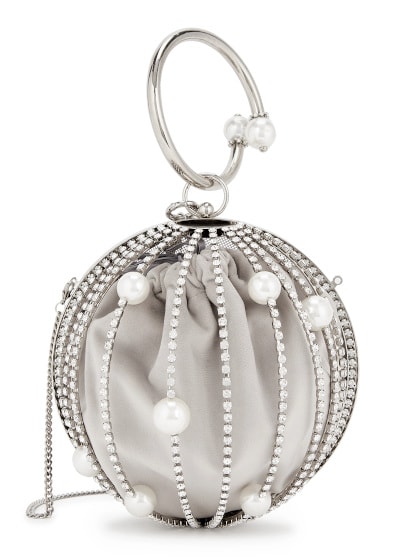 Rosantica Ruby Crystal-Embellished Top-Handle Bag