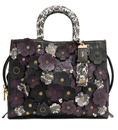 Coach Rogue With Snakeskin Tea Rose
