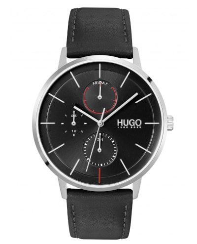 HUGO Exist Leather-Strap Watch