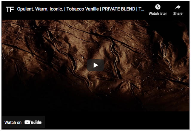 Tom Ford Tobacco Vanille oficial video on youtube.
