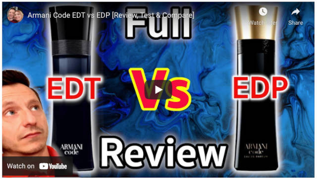 Full Video Test & Review of Armani Code EDP vs EDT