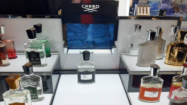 Creed fragrance counter
