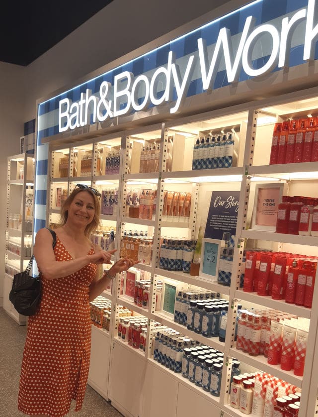 Ingrid at the Bath & Body Works body mist counter