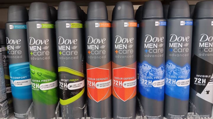 Dove deodorants for men in-store
