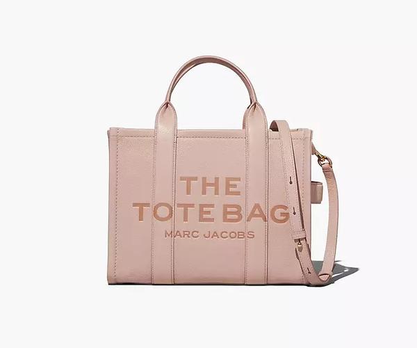 The Leather Medium Tote Bag - Rose